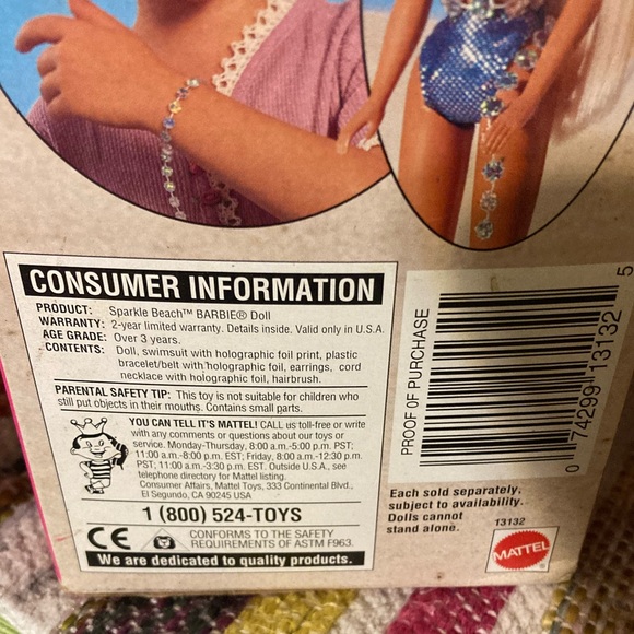 RARE - 1995 Sparkle Beach Barbie with Twisted Braid - Picture 9 of 11